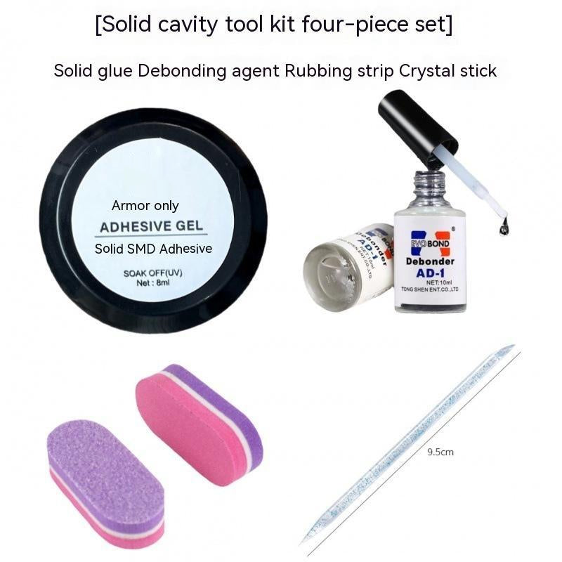 Solid Glue Kit Solid Glue Heating Lamp Rub Crystal Stick Wear Nail Tool