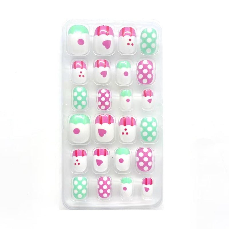 Children's 24 Piece Pocket Cartoon Caring Wearable Nail Care Sticker