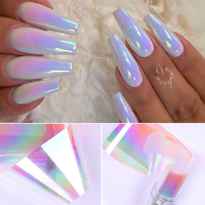 Marble Series Nail Foils Aurora Nail Art Transfer Sticker Paper Flower Pattern Slider Nail Art Decals Decoration Nails Art DIY