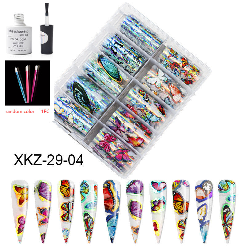 Nail Art Transfer Foils Set Of 12