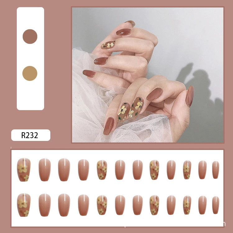 Matte Seamless French Glue Fake Nail Patches