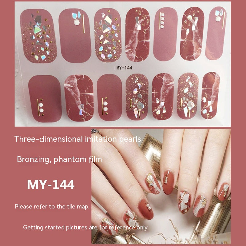 Baking-free Gel Three-dimensional Nail Stickers Full Paste Waterproof And Durable