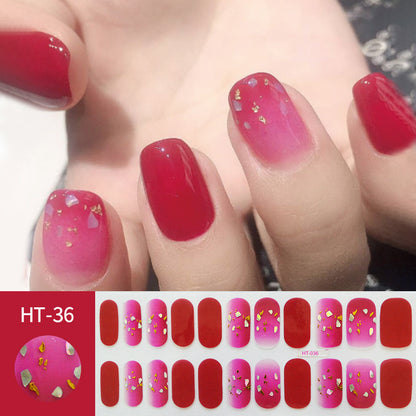 Hot Gold Star Moon Laser Nail Sticker