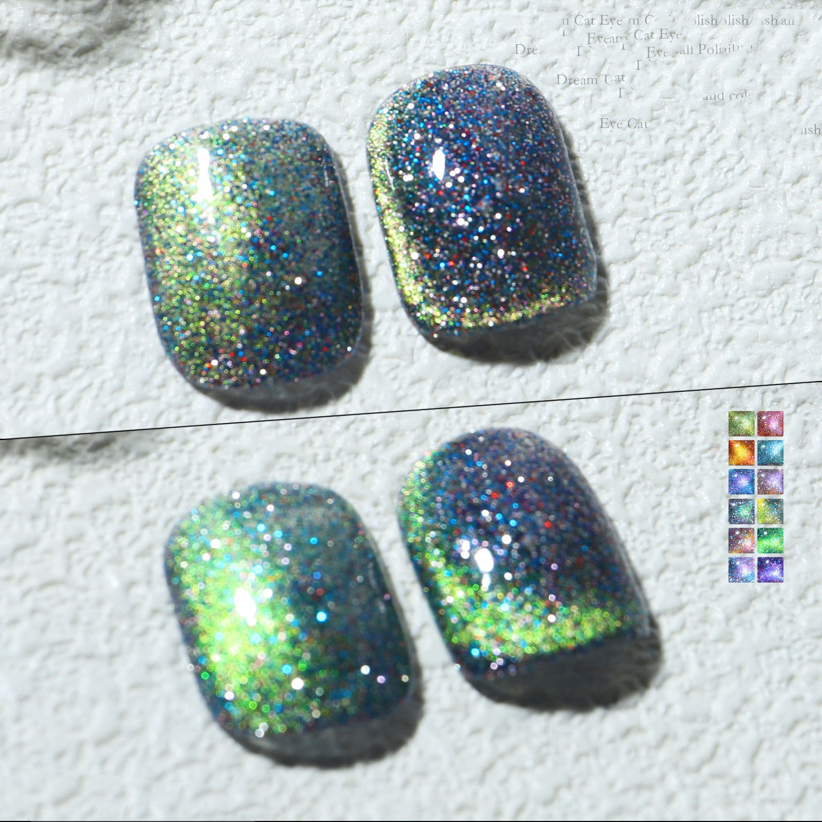 Aurora Mystical Galaxy Cat-Eye Shiny Nail Gel Polish