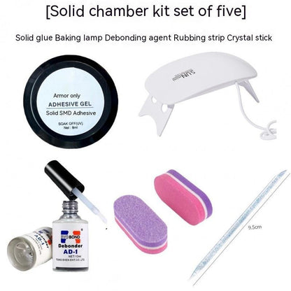 Solid Glue Kit Solid Glue Heating Lamp Rub Crystal Stick Wear Nail Tool