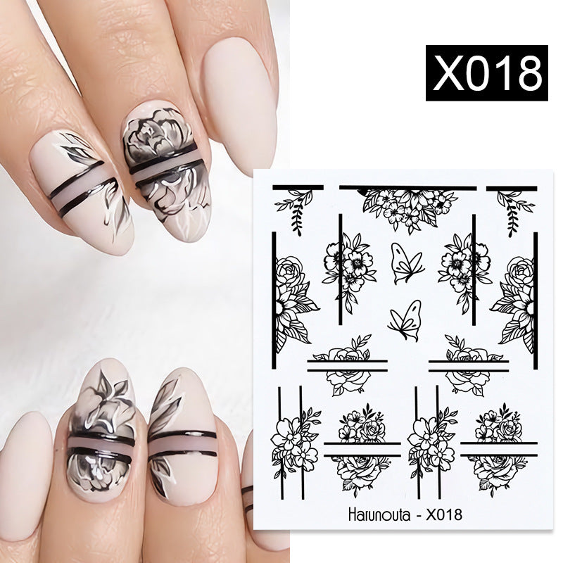 Nail Art Butterfly Sticker Flower Leaf Decal