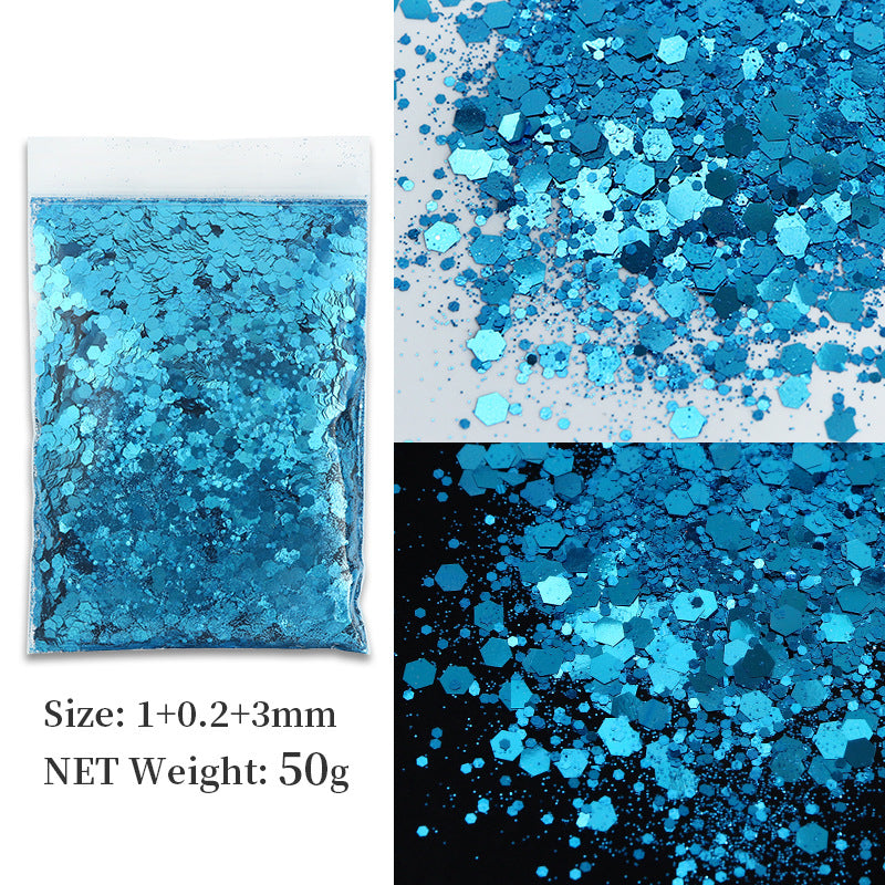 Korean Big Sequins Nail Shimmering Powder