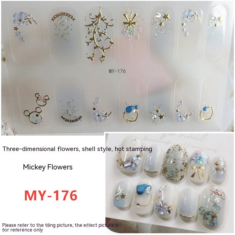 Baking-free Gel Three-dimensional Nail Stickers Full Paste Waterproof And Durable