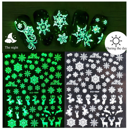 Nail Art Luminous Christmas Snowflake Luminous