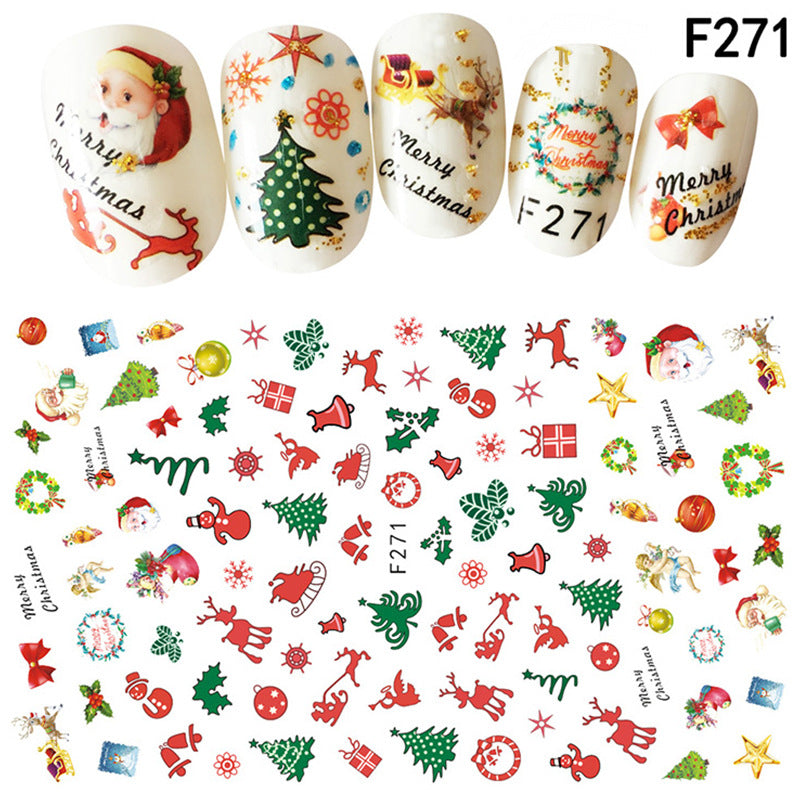 New Christmas Nail Art Sticker Santa Claus