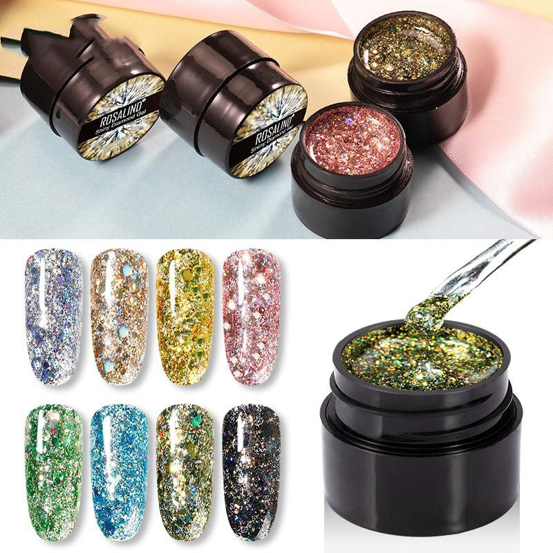 New Flashing Diamond UV Nail Polish Sequins
