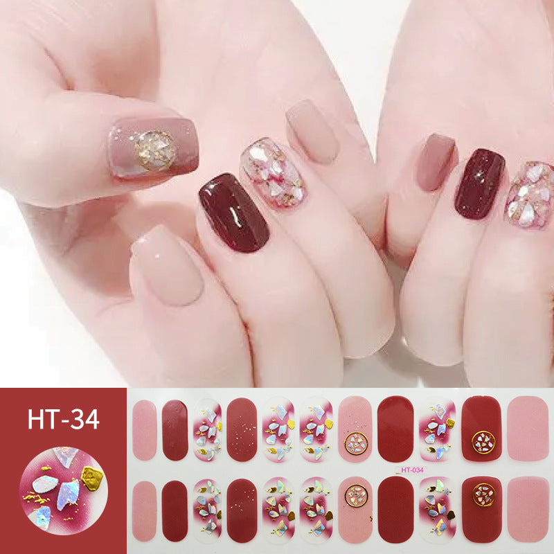 Hot Gold Star Moon Laser Nail Sticker