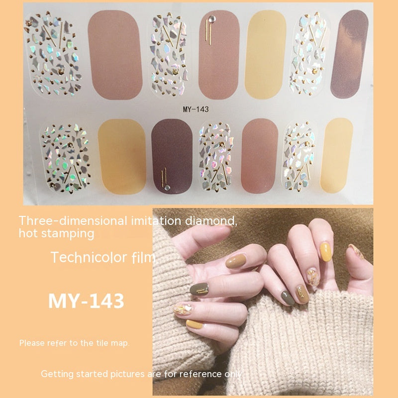 Baking-free Gel Three-dimensional Nail Stickers Full Paste Waterproof And Durable