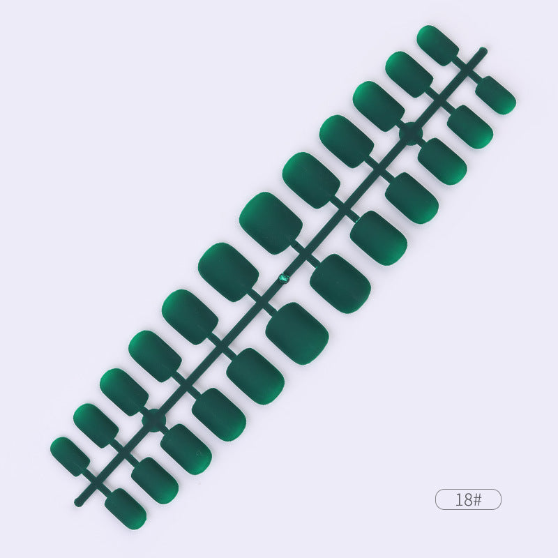 24pcs Solid Color Wear Fake Nail