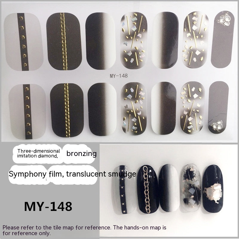 Baking-free Gel Three-dimensional Nail Stickers Full Paste Waterproof And Durable