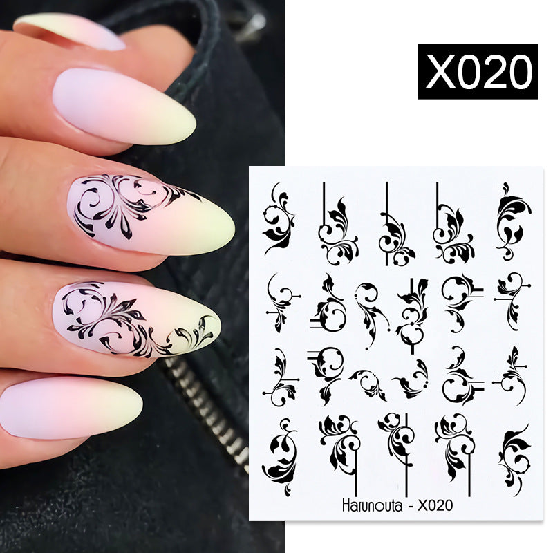 Nail Art Butterfly Sticker Flower Leaf Decal