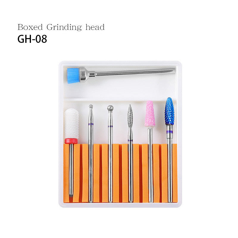 Nail ceramic tungsten steel alloy polishing head set