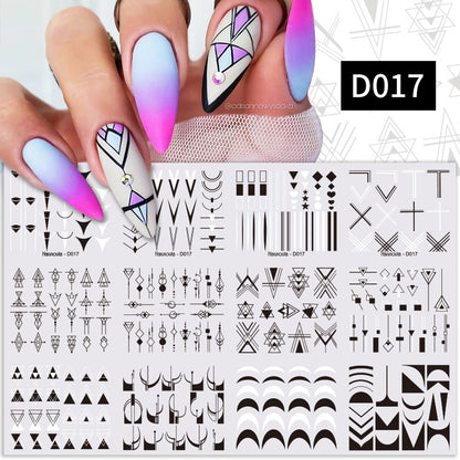 Nail Art Sticker Snake Rainbow Transfer DIY