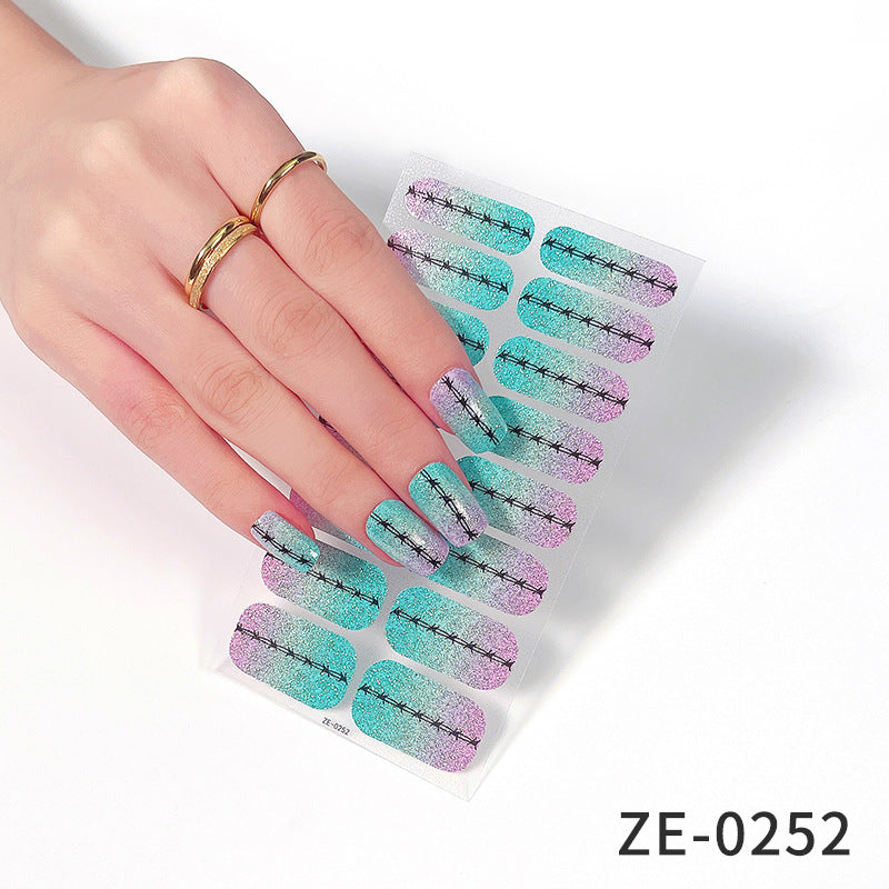 Fashion Christmas Waterproof Manicure Stickers