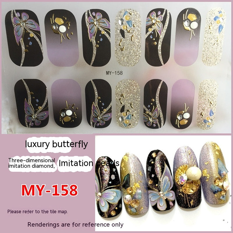 Baking-free Gel Three-dimensional Nail Stickers Full Paste Waterproof And Durable