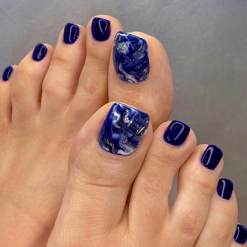 Wear Blue Toenails Cool Eyes  Nail And