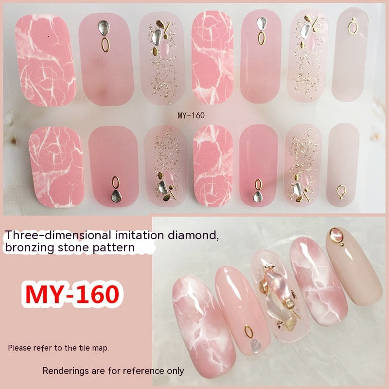 Baking-free Gel Three-dimensional Nail Stickers Full Paste Waterproof And Durable