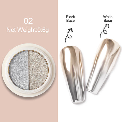 Nail Enhancement Solid Two-color Tuhao Gold Magic Mirror Powder