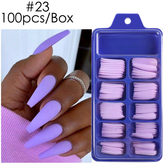 Blue Box Full Paste Wear Long Ballet Nail Plate