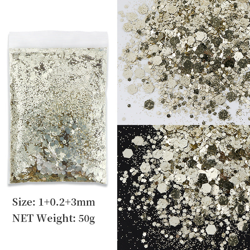 Korean Big Sequins Nail Shimmering Powder