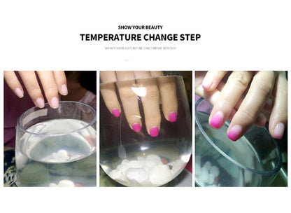 Temperature Change Glue Gradient Color Nail Polish Glue Durable Waterproof