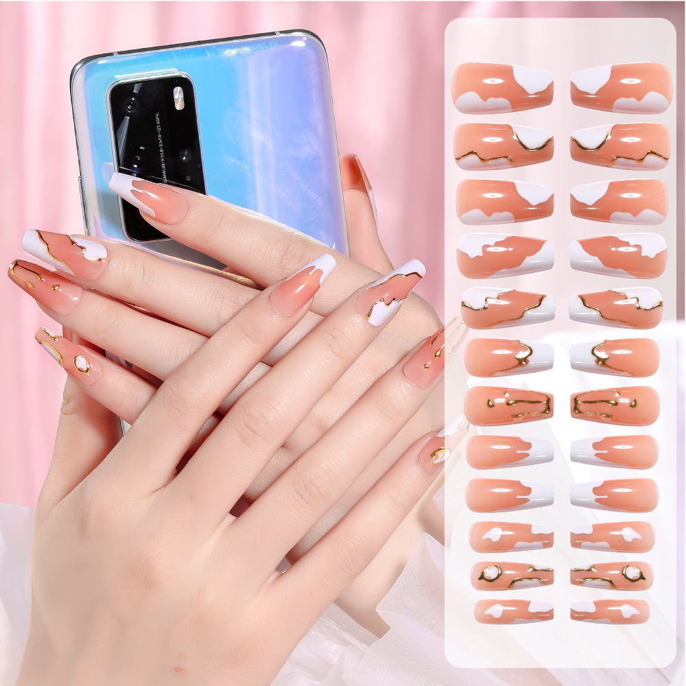 Fake Nail Patches Hand Wearing Art