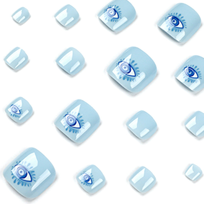 Wear Blue Toenails Cool Eyes  Nail And
