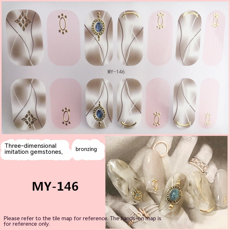 Baking-free Gel Three-dimensional Nail Stickers Full Paste Waterproof And Durable