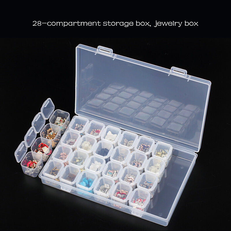 28 grid box transparent jewelry box