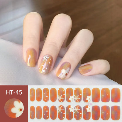 Hot Gold Star Moon Laser Nail Sticker