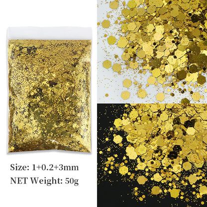 Korean Big Sequins Nail Shimmering Powder