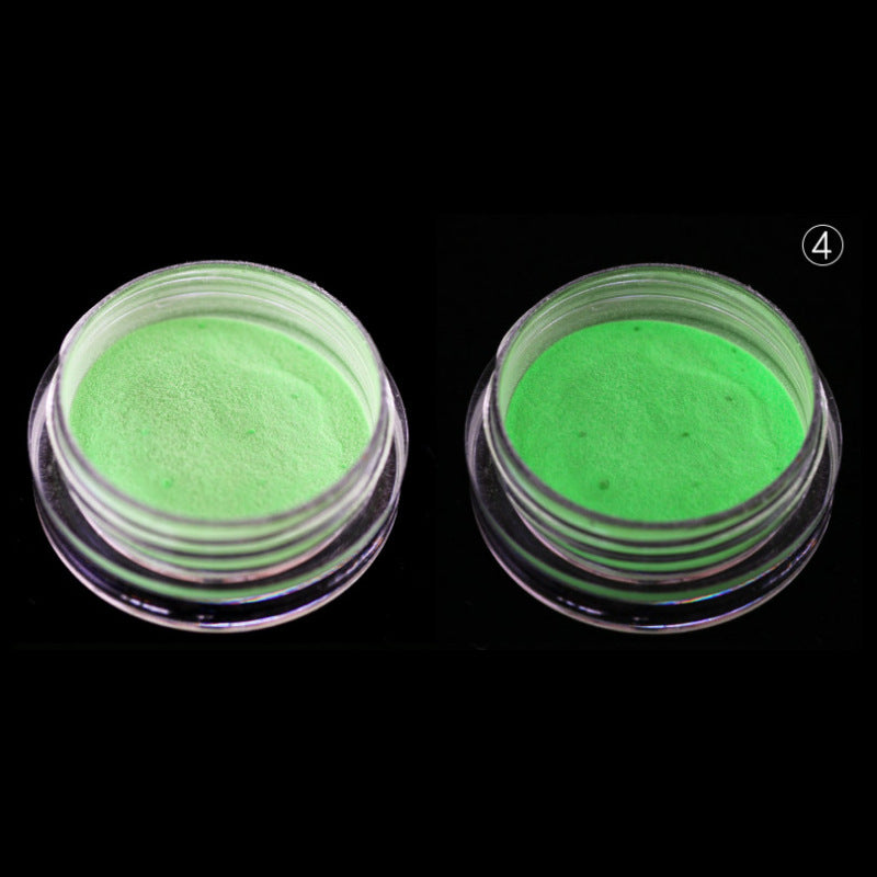 12 Colors Nail Art Luminous Powder Magic Mirror Effect Powder Nail Fluorescent Powder