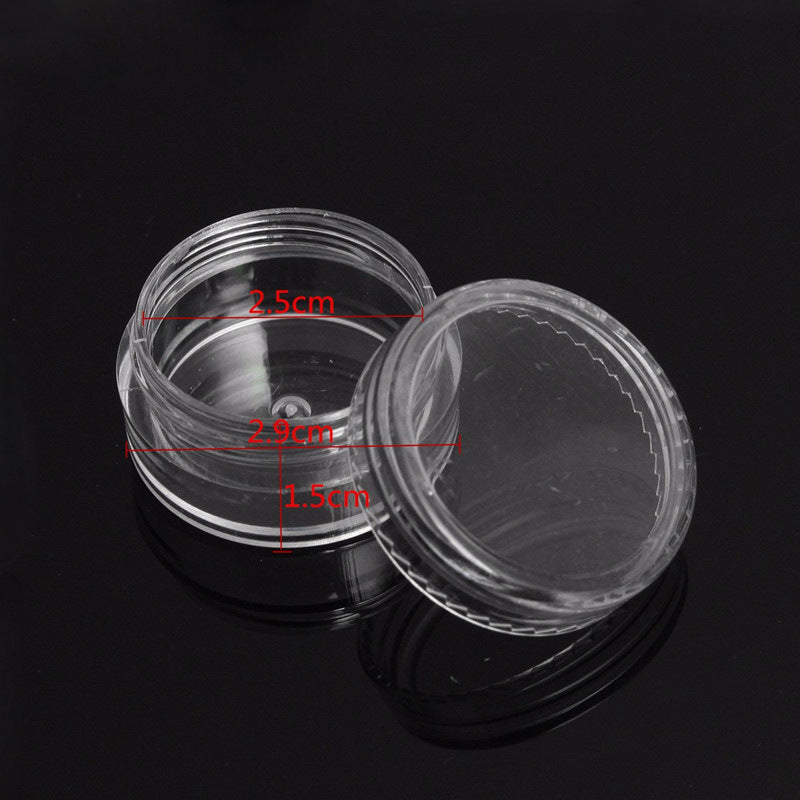 50 Pcspack Sealed Round Plastic Nail Art Storage Box