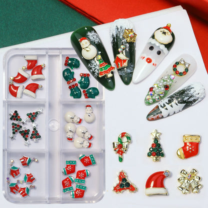 Nail Ornament Alloy Christmas Snowflake Series