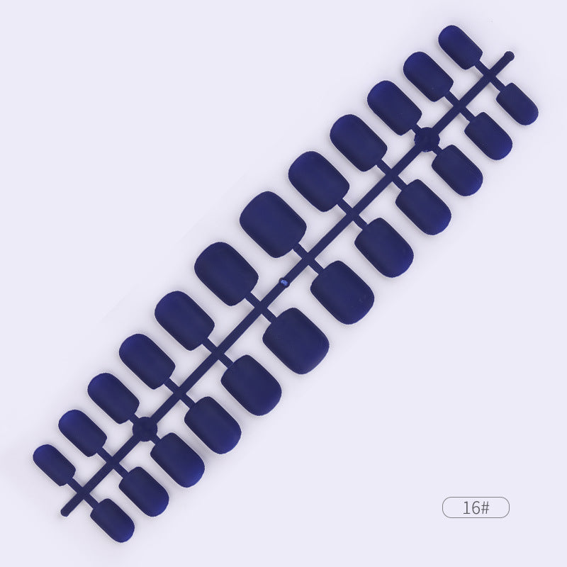 24pcs Solid Color Wear Fake Nail