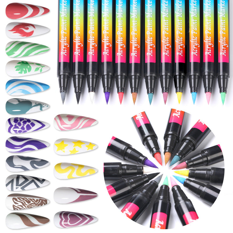 Twelve Color Nail Paint Doodle Pen Color Box