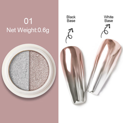 Nail Enhancement Solid Two-color Tuhao Gold Magic Mirror Powder