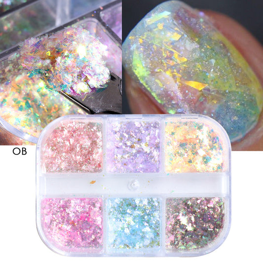 Reflective And Translucent Edelweiss Powder Nail Sequins