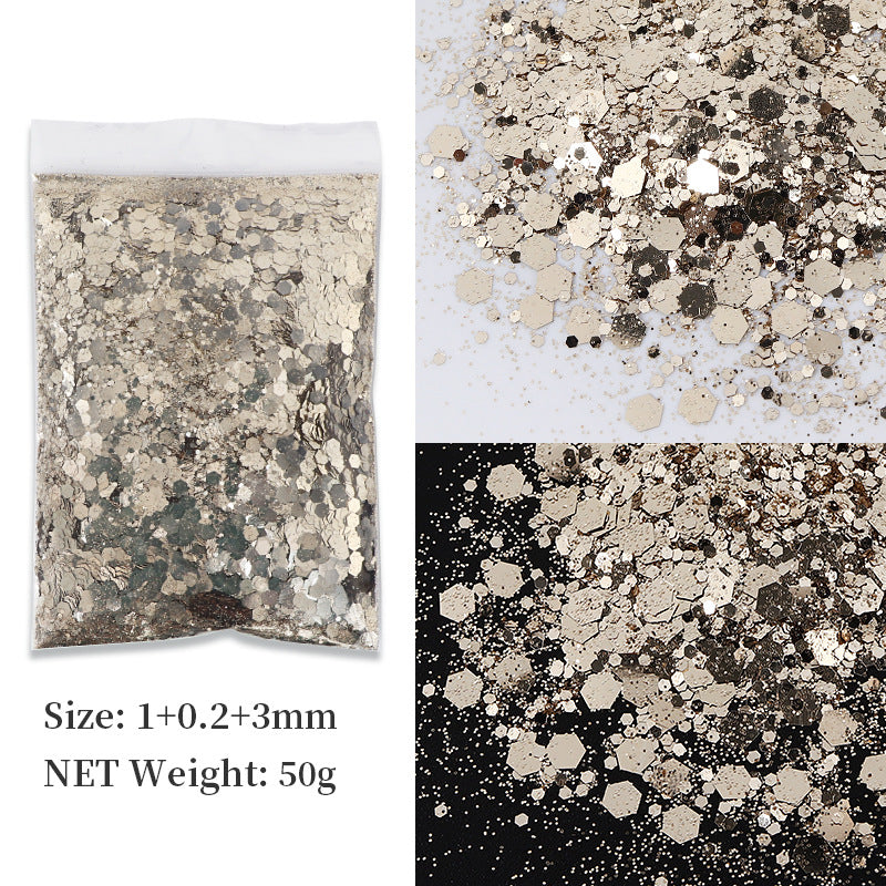 Korean Big Sequins Nail Shimmering Powder