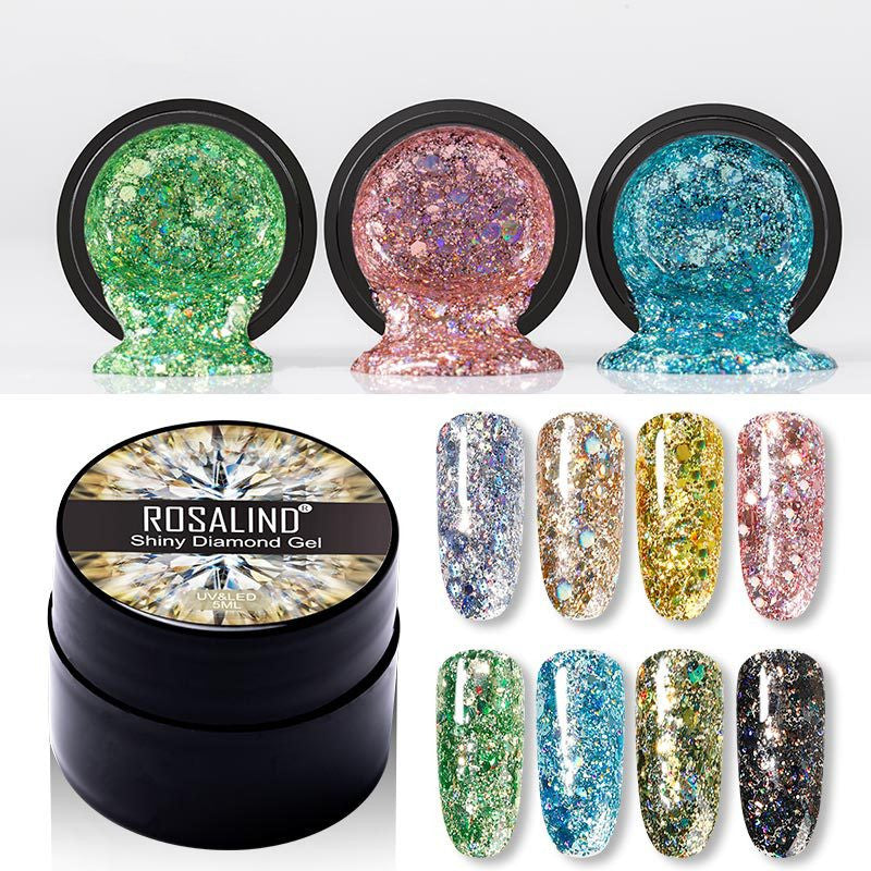 New Flashing Diamond UV Nail Polish Sequins