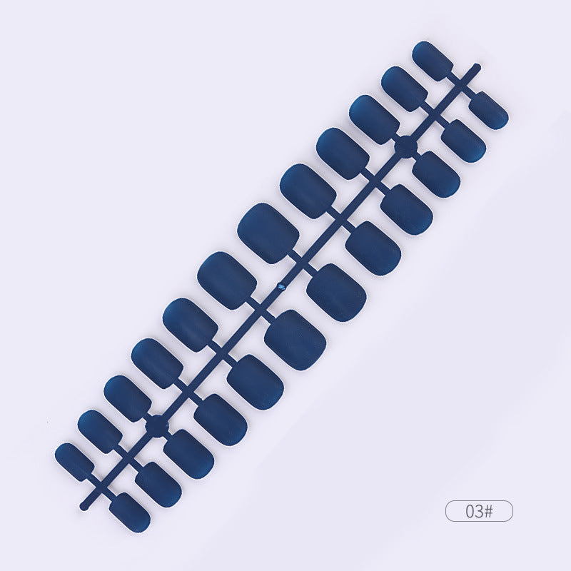24pcs Solid Color Wear Fake Nail