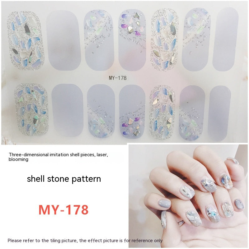 Baking-free Gel Three-dimensional Nail Stickers Full Paste Waterproof And Durable