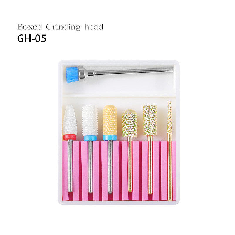 Nail ceramic tungsten steel alloy polishing head set