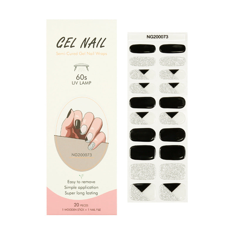 Gel 20 Finger Phototherapy Light UV Polish Half Baked Nail Stickers