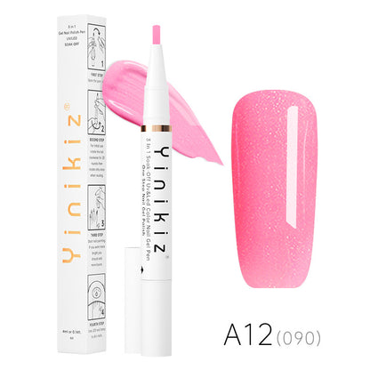 One-Step Glue Lazy Pen White Three-in-one UV Polish Convenient And Fast Beginner Manicure